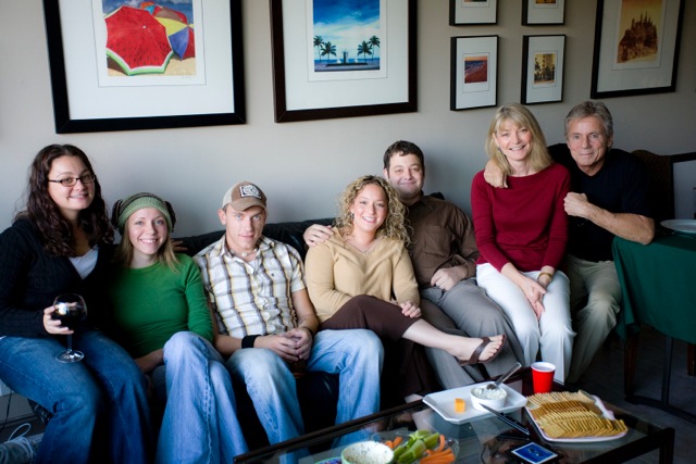 Family on couch Thanksgiving 2006