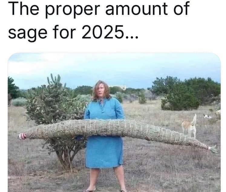 Woman holding giant sage bundle
