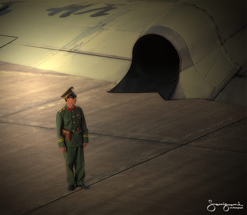 Armed Guard at China Airport, circa 1983