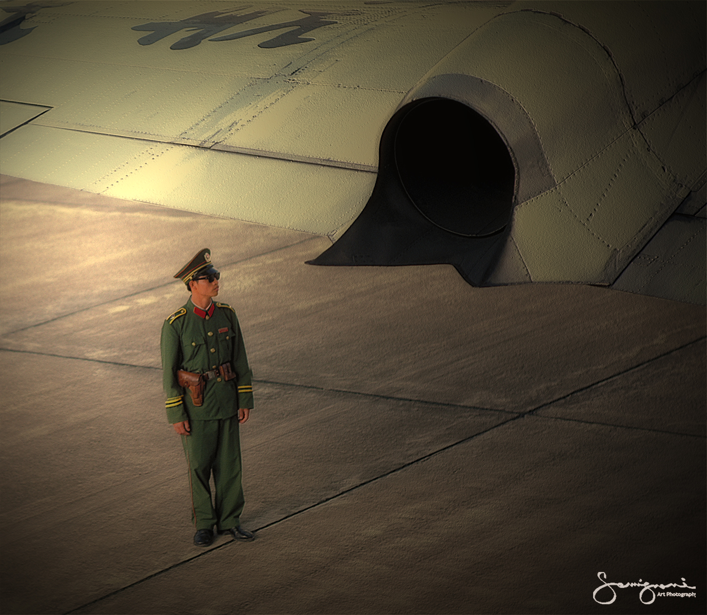 Armed Guard at China Airport, circa 1983